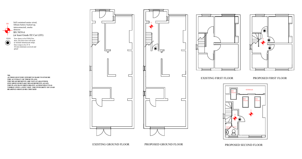 Loft Conversion Floor Plans - Cambridge - architectural drawing by TM Designs Ltd