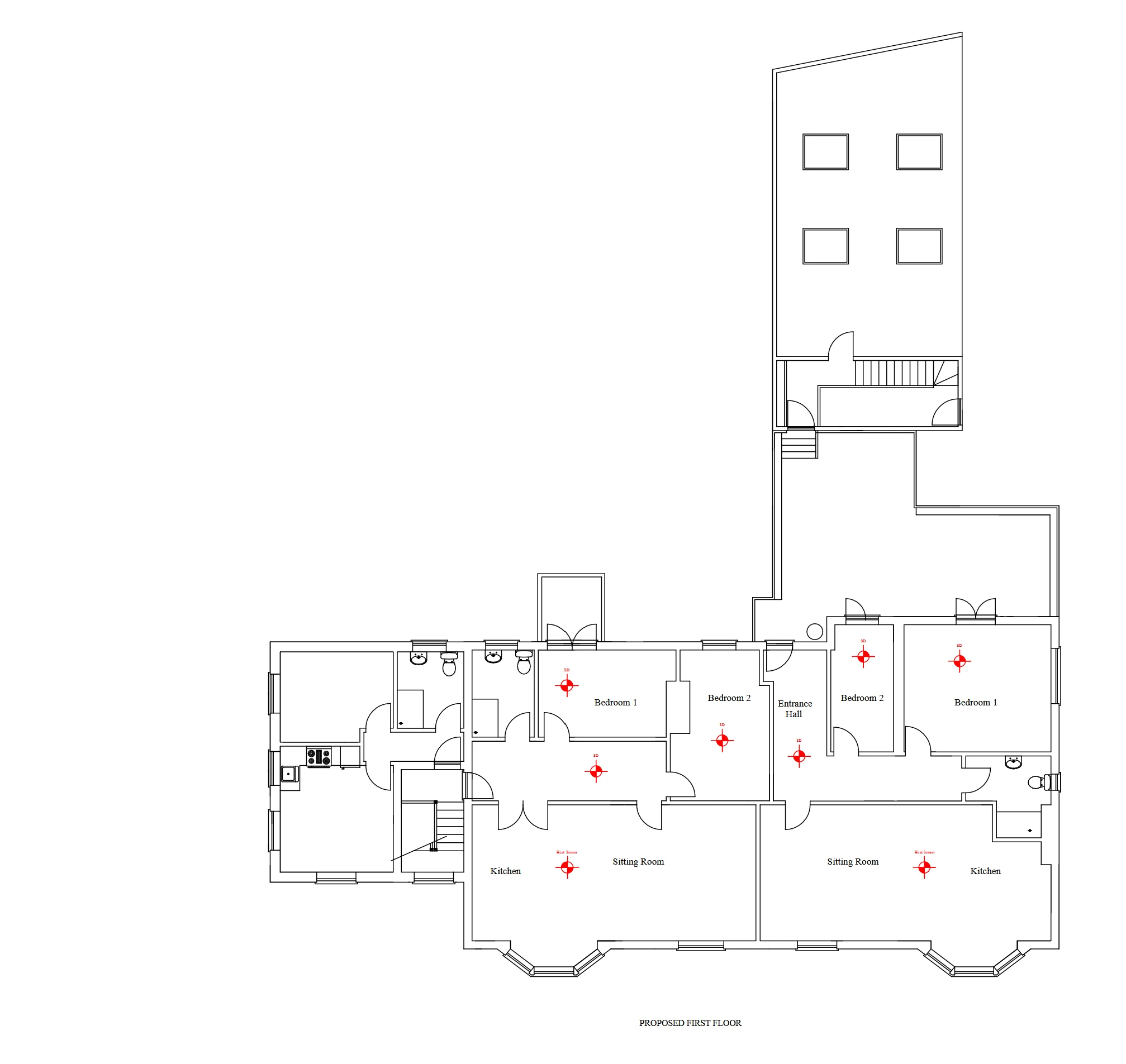 Hotel Ground Floor Plan - Richmond, London - architectural drawing by TM Designs Ltd