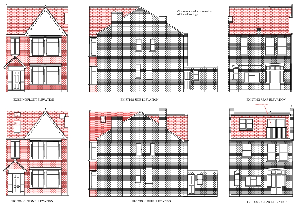 Loft Conversion - West Norwood, London - architectural drawing by TM Designs Ltd