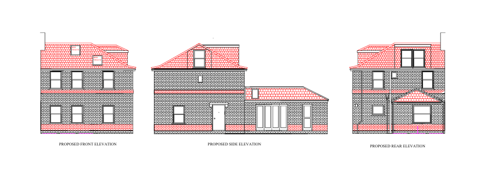 Rear Dormer Loft Conversion - Poole, Dorset - architectural drawing by TM Designs Ltd