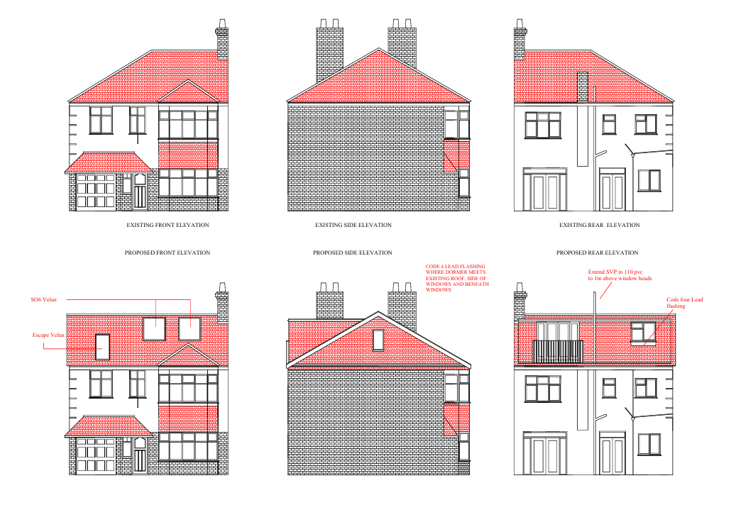 Loft Conversion - Balham, London - architectural drawing by TM Designs Ltd