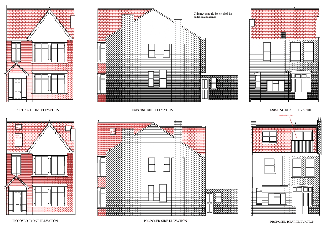 Loft Conversion - Ealing, London - architectural drawing by TM Designs Ltd