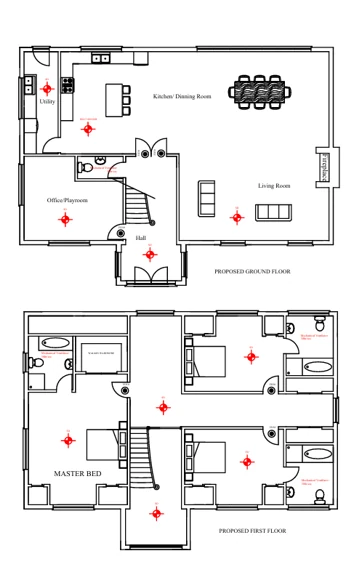 New Build Floor Plan - Suffolk - architectural drawing by TM Designs Ltd