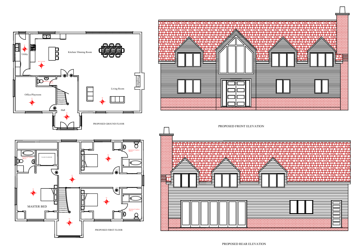 New Build Dwelling - Leeds - architectural drawing by TM Designs Ltd