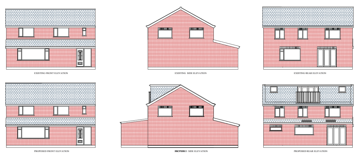 Rear Extension & Loft Conversion - Chedgrave, Norfolk - architectural drawing by TM Designs Ltd
