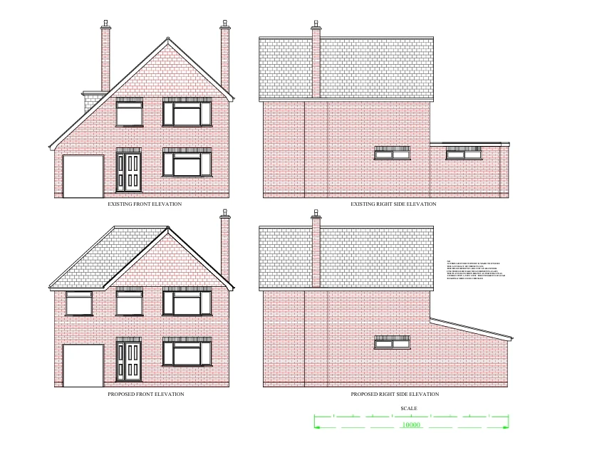 Side Extension - Guildford, Surrey - architectural drawing by TM Designs Ltd